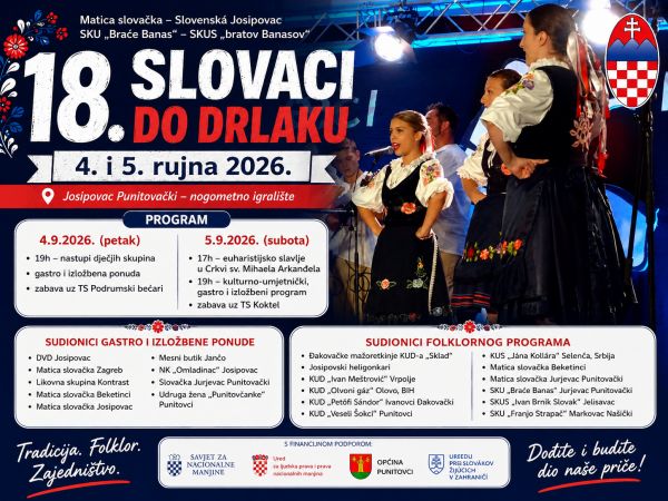 18. Slovaci do Drlaku: Susret tradicije, pjesme i prijateljstva