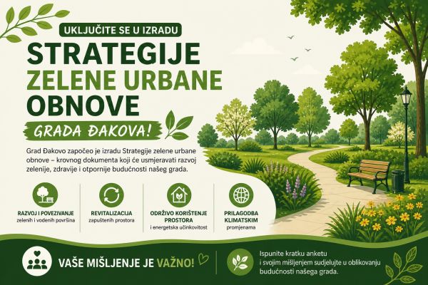 Uključite se u izradu Strategije zelene urbane obnove Đakova