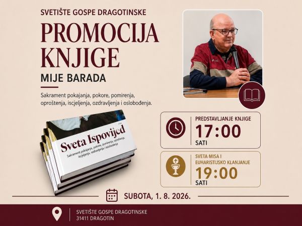 Promocija knjige Mije Barade u Sveti&scaron;tu Gospe Dragotinske