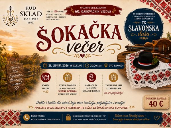 KUD “Sklad” Đakovo poziva na Šokačku večer
