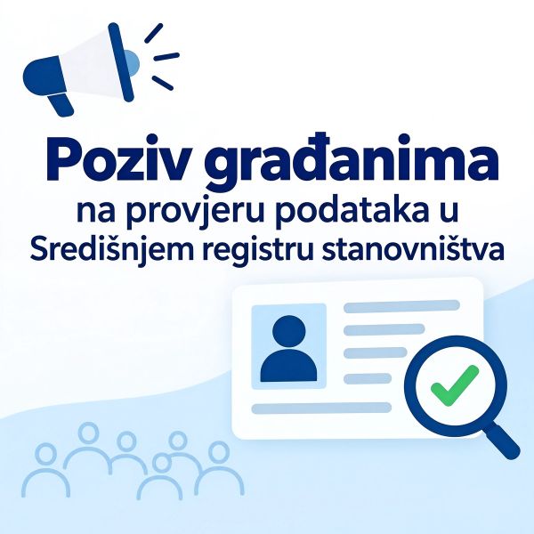 Grad Đakovo poziva građane na provjeru podataka u Sredi&scaron;njem registru stanovni&scaron;tva